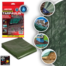 Load image into Gallery viewer, DEKTON Tarpaulin 12ft x 8ft 200 GSM PRO - Green