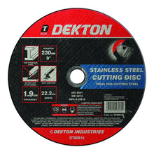 Load image into Gallery viewer, DEKTON 230mm Stainless Steel Cutting Disc - Ultra Thin
