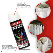 Load image into Gallery viewer, DEKTON 400ml Spray Paint White Matt