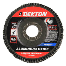 Load image into Gallery viewer, DEKTON 115mm Aluminium Oxide Flap Disc 40 Grit