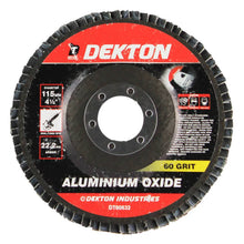 Load image into Gallery viewer, DEKTON 115mm Aluminium Oxide Flap Disc 60 Grit