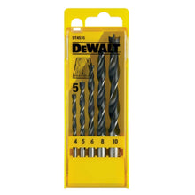 Load image into Gallery viewer, DeWalt 5PC Brad Point Wood Drill Bit Set