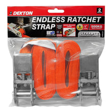 Load image into Gallery viewer, DEKTON 2PC 25mm X 5m Endless Ratchet Strap Set