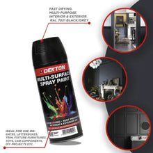 Load image into Gallery viewer, DEKTON 400ml Spray Paint Black/Grey
