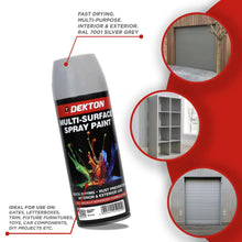 Load image into Gallery viewer, DEKTON 400ml Spray Paint Silver Grey