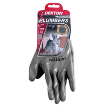 Load image into Gallery viewer, DEKTON Size 9/L Plumbers Nitrile Coated Gloves