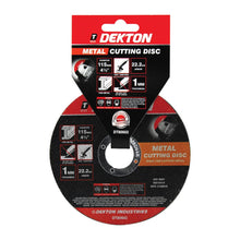 Load image into Gallery viewer, DEKTON 115mm Metal Cutting Disc - Ultra Thin Flat