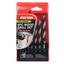 Load image into Gallery viewer, DEKTON 8PC Pro Wood Drill Set 3-10mm