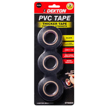 Load image into Gallery viewer, DEKTON 3PC PVC 13m Tape Set - Black