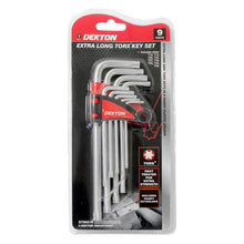 Load image into Gallery viewer, DEKTON 9PC Long Arm Torx Key Set
