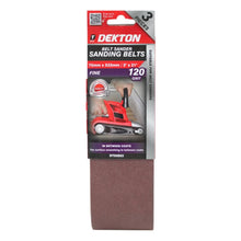Load image into Gallery viewer, DEKTON 3PC Sanding Belt 75mm x 533mm - 120 Grit
