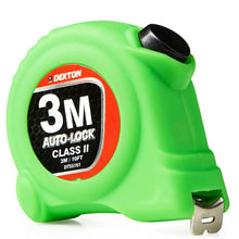 Load image into Gallery viewer, DEKTON HI VIS Green Soft Grip Auto-Lock Tape Measure 3m x 16mm
