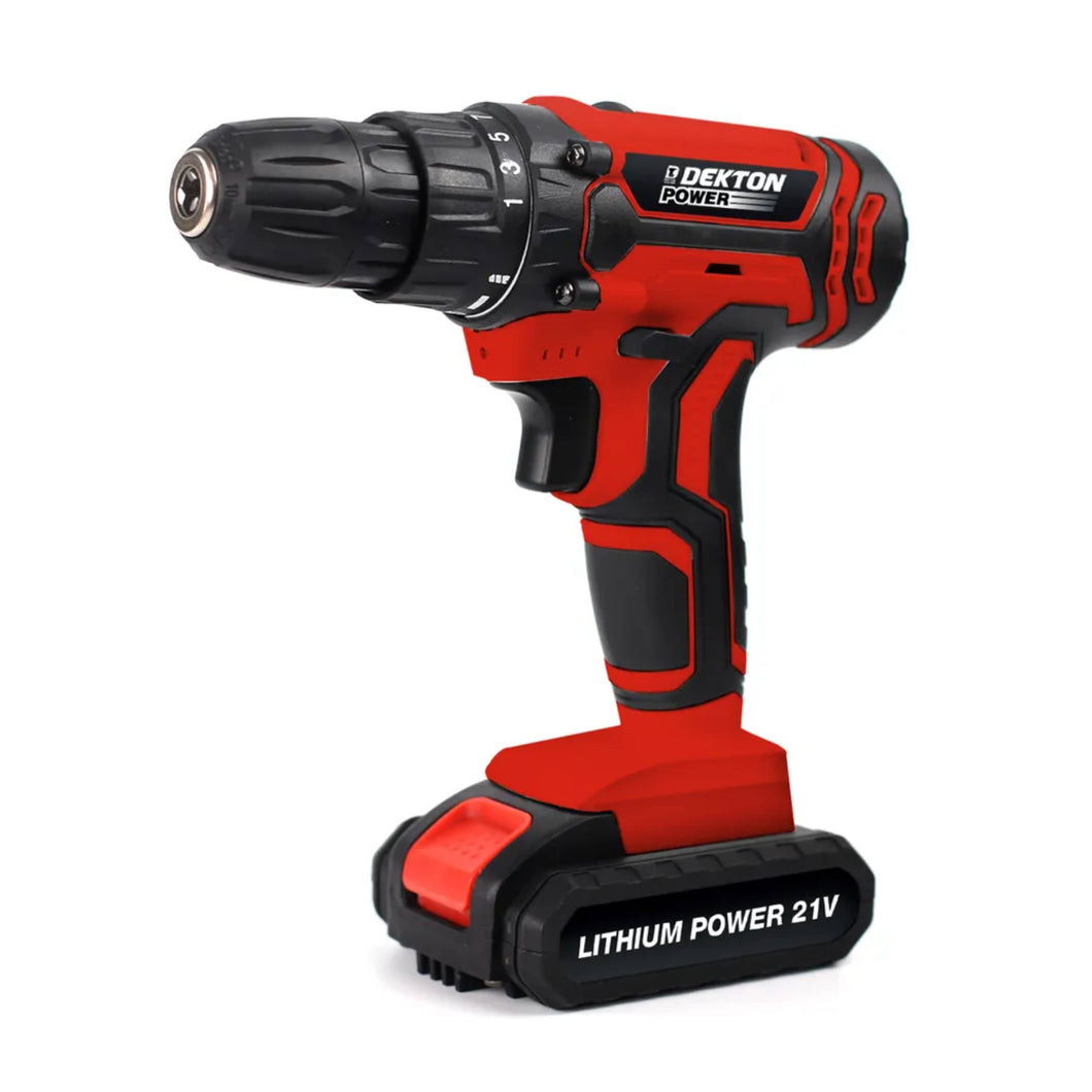 DEKTON 21V Cordless Drill Kit with Accessories