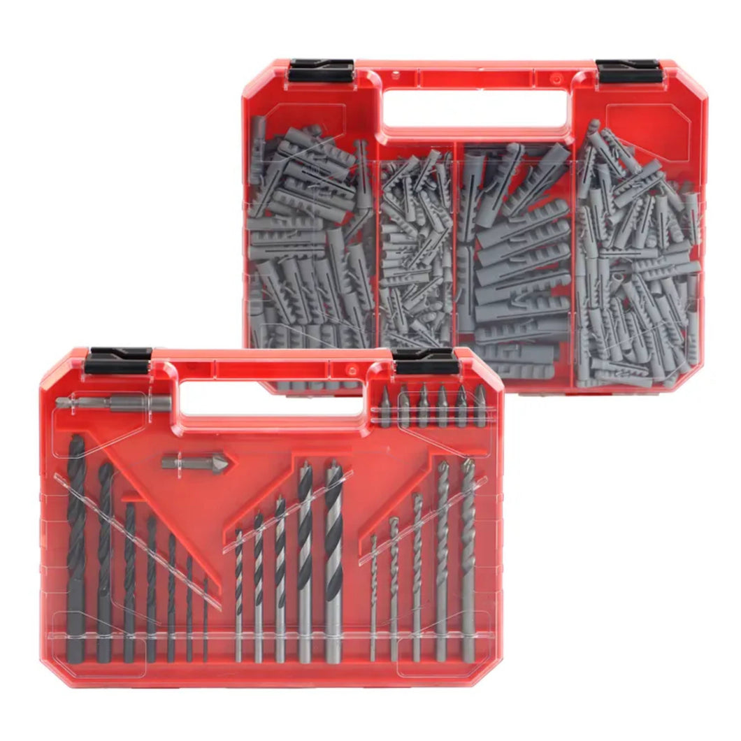 DEKTON 300PC Drill Bit and Wall Plugs Set