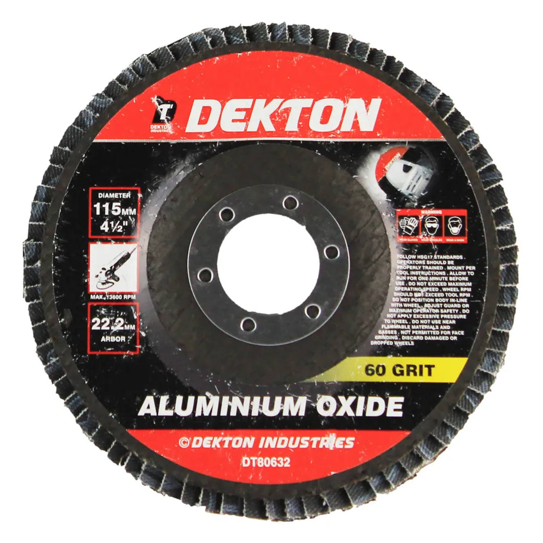 DEKTON 115mm Aluminium Oxide Flap Disc 60 Grit