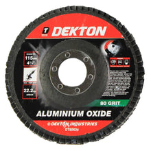 Load image into Gallery viewer, DEKTON 115mm Aluminium Oxide Flap Disc 80 Grit
