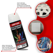 Load image into Gallery viewer, DEKTON 400ml Spray Paint White Gloss
