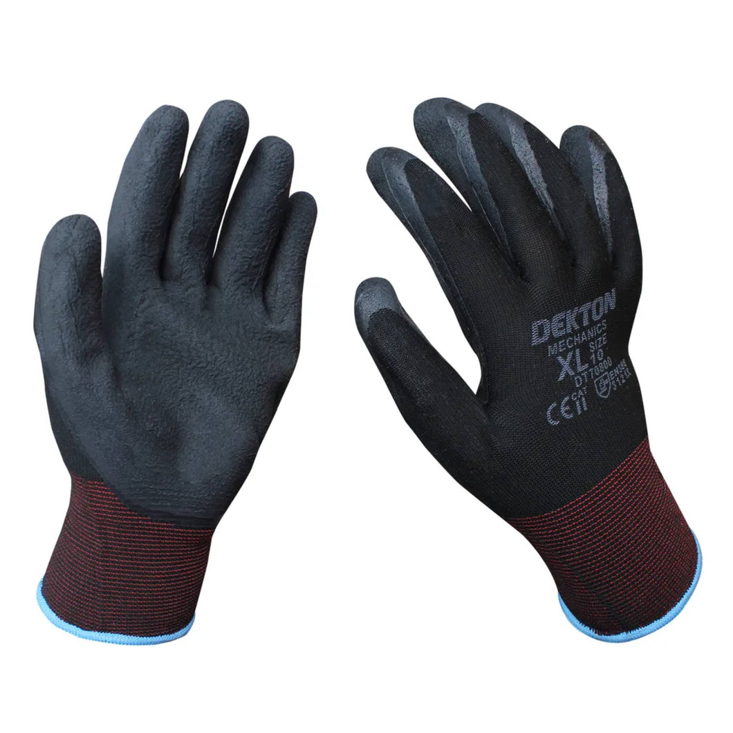 DEKTON Size 10/XL Mechanics Latex Foam Gloves