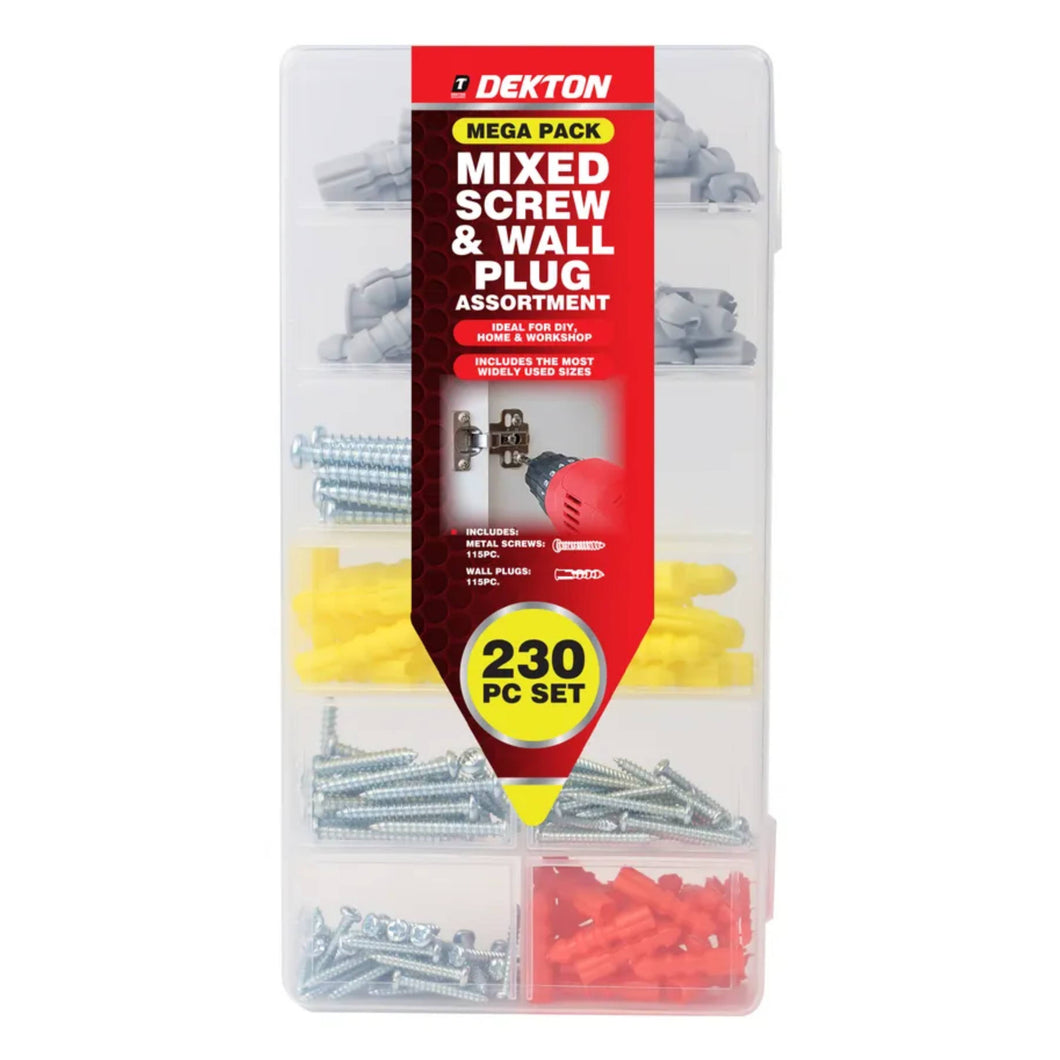 DEKTON Screw & Wall Plug Assortment