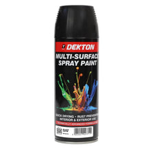 Load image into Gallery viewer, DEKTON 400ml Spray Paint Black Satin
