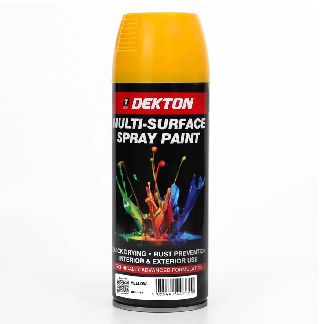 DEKTON 400ml Spray Paint Yellow