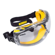 Load image into Gallery viewer, DeWalt Concealer Clear Lens Anti-Fog Safety Goggles
