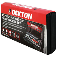 Load image into Gallery viewer, DEKTON 40 Piece 1/4&quot; and 3/8&quot; Drive Socket Set
