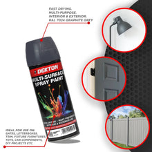 Load image into Gallery viewer, DEKTON 400ml Spray Paint Graphite Grey
