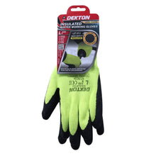 Load image into Gallery viewer, DEKTON Size 9/L Insulated Winter Working Latex Coated Gloves
