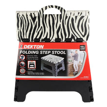 Load image into Gallery viewer, DEKTON 32cm Zebra Print Step Stool
