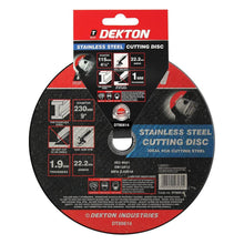 Load image into Gallery viewer, DEKTON 230mm Stainless Steel Cutting Disc - Ultra Thin
